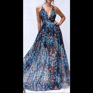 Pretty long floral maxi dress